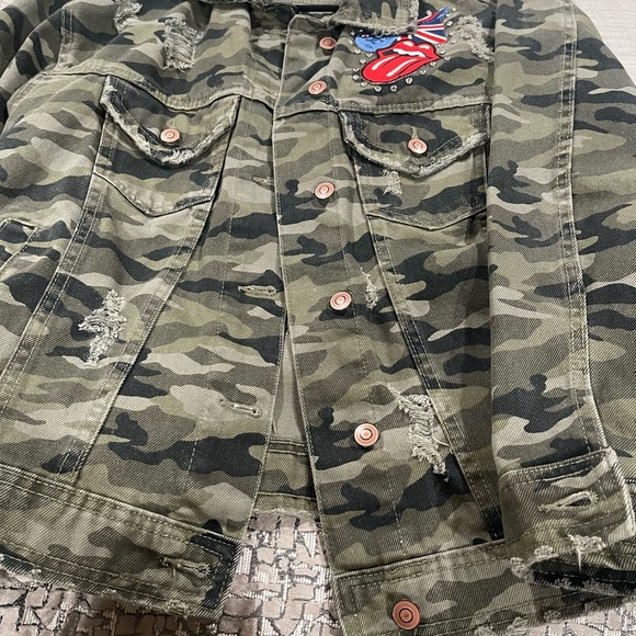 Handmade Adorned Camo Jacket - Picture 2 of 2